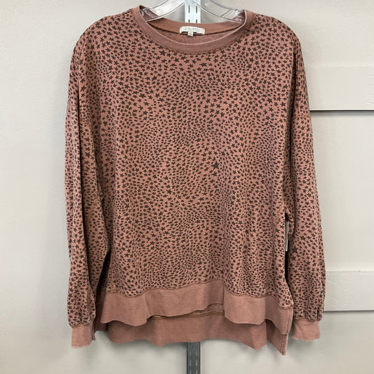 Top Long Sleeve By Z Supply In Brown, Size: S