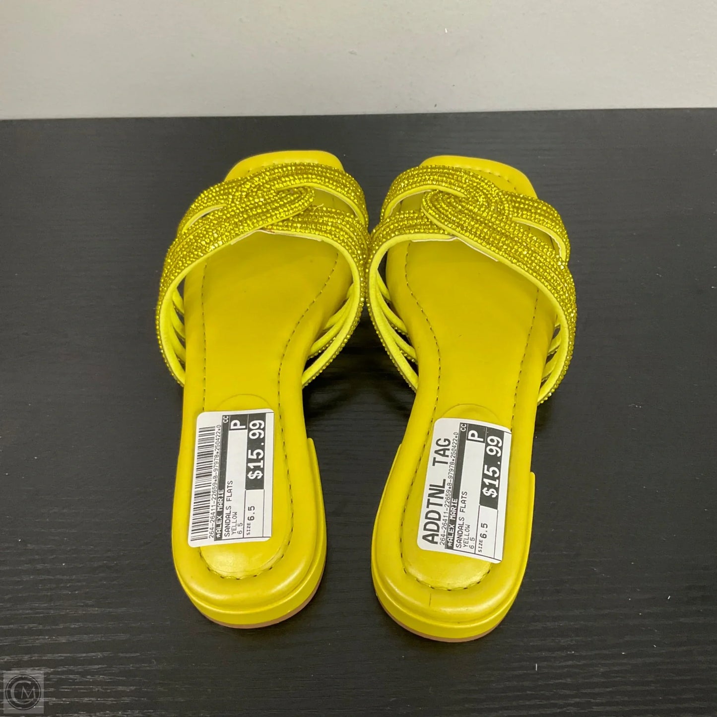 Sandals Flats By Alex Marie In Yellow, Size: 6.5
