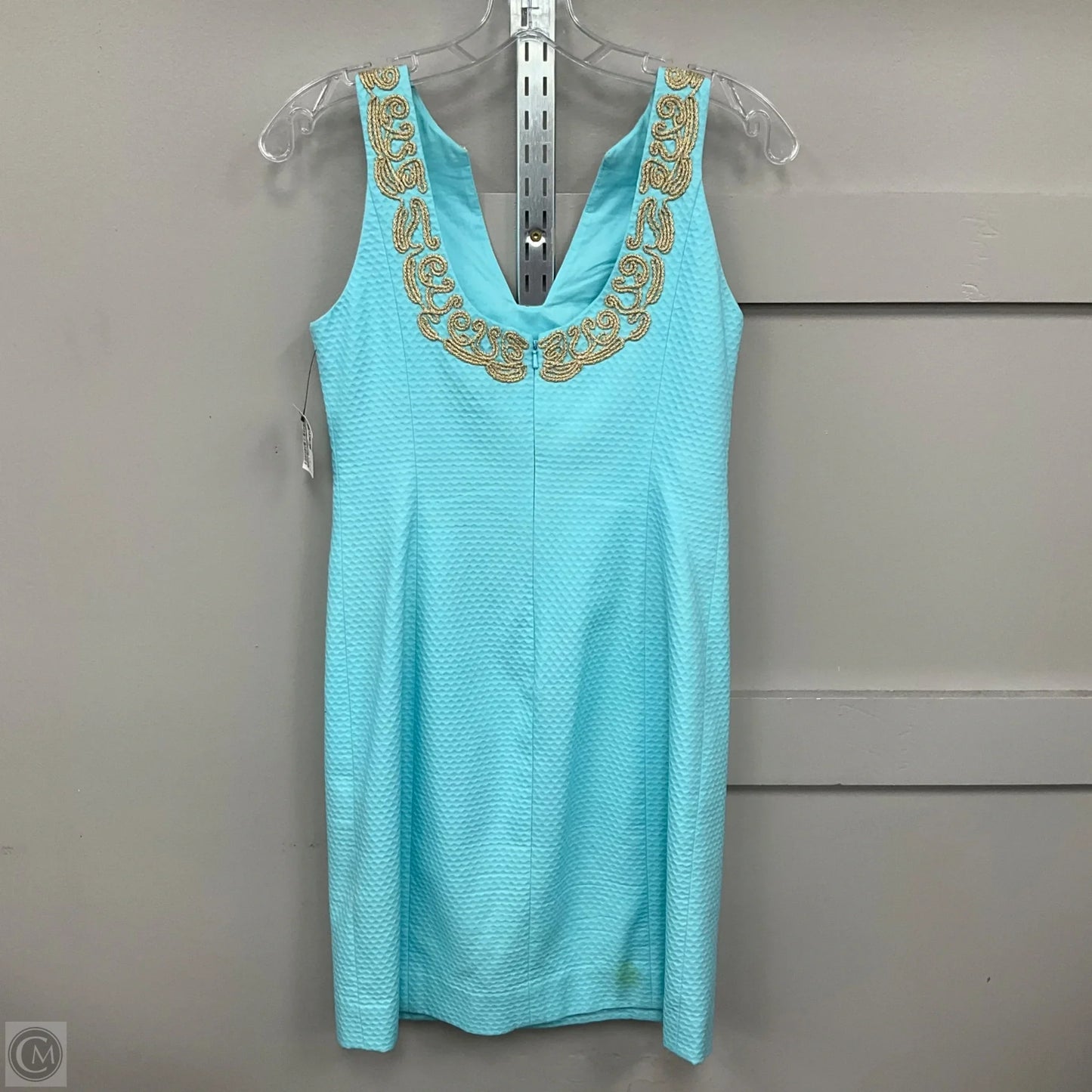 Dress Designer By Lilly Pulitzer In Blue & Gold, Size: 0