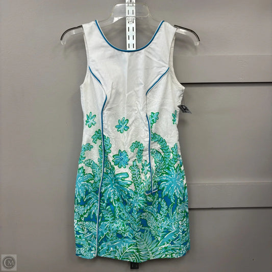 Dress Designer By Lilly Pulitzer In Blue & White, Size: 0
