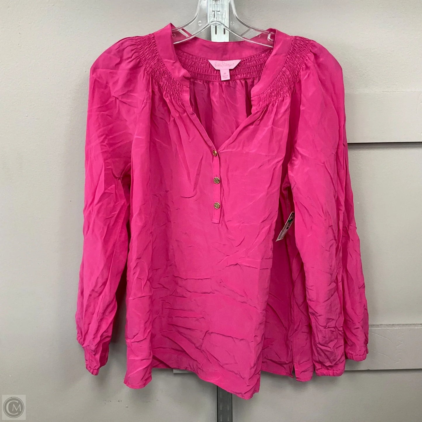 Top Long Sleeve Designer By Lilly Pulitzer In Pink, Size: M