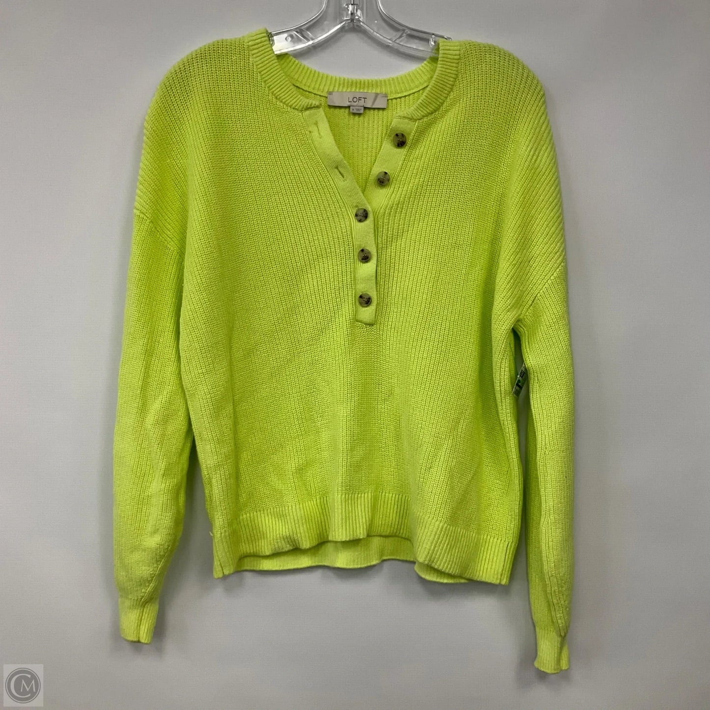 Top Long Sleeve By Loft In Green, Size: M
