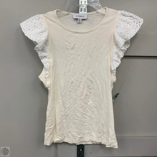 Top Short Sleeve By Evereve In Cream, Size: Xs