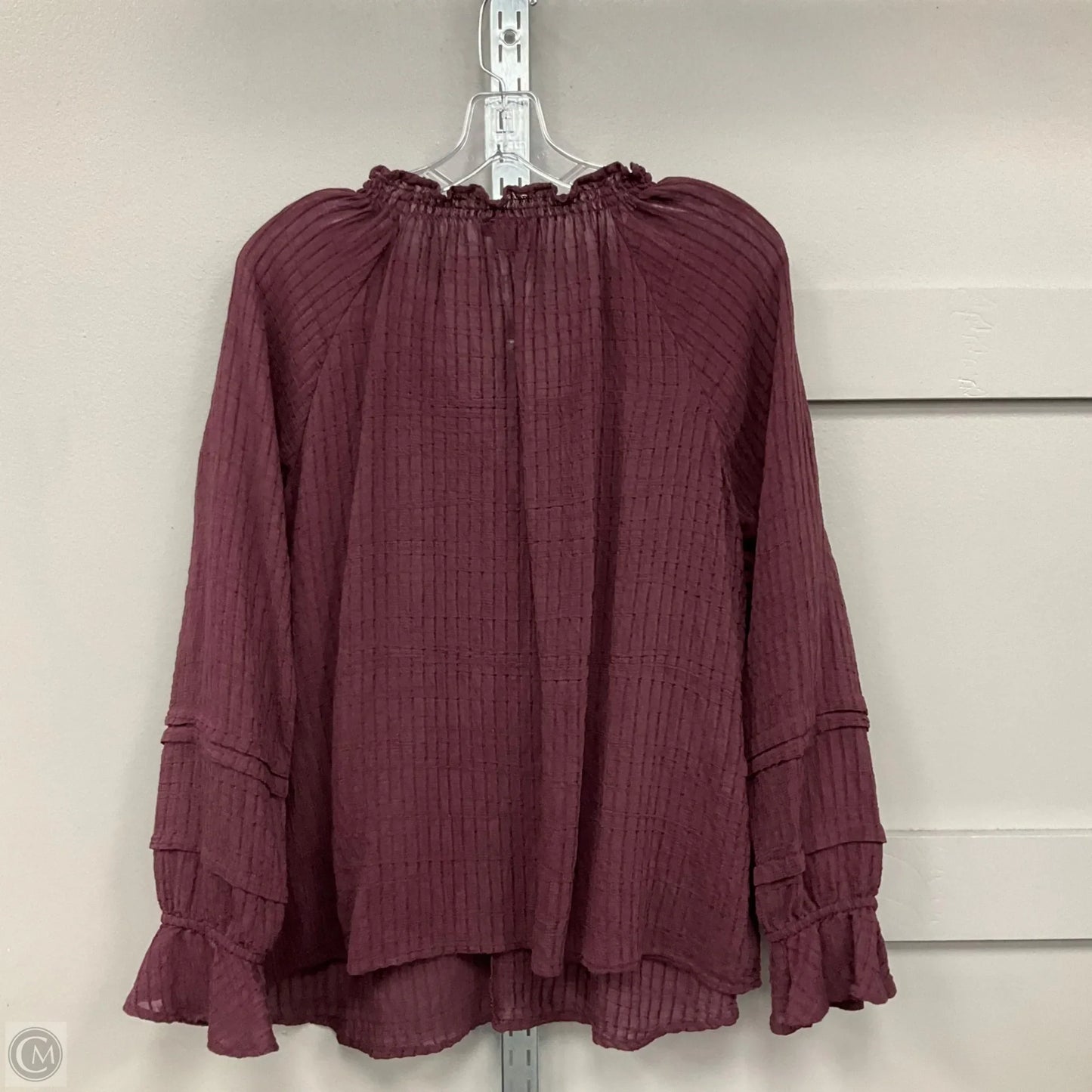 Top Long Sleeve By Torrid In Maroon, Size: L