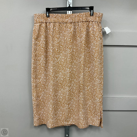 Skirt Midi By J. Crew In Floral Print, Size: L