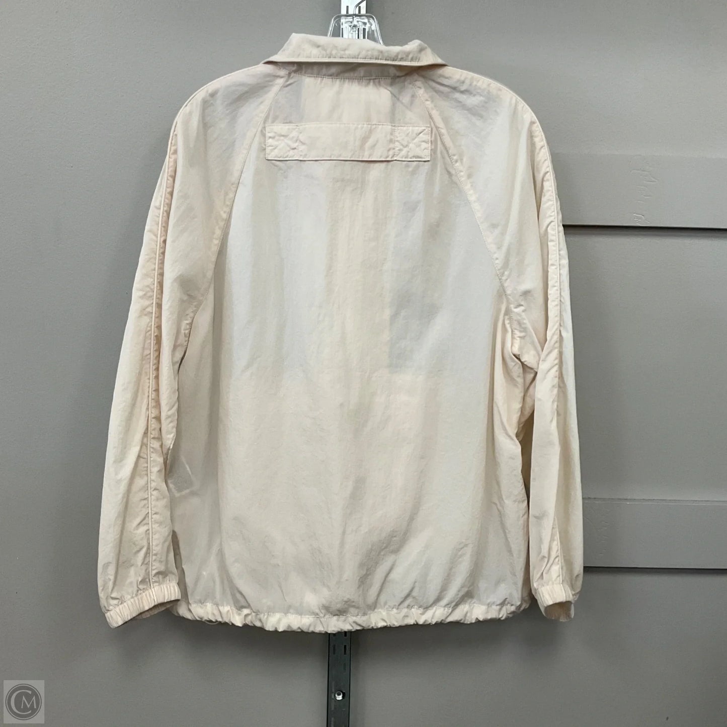 Jacket Windbreaker By Banana Republic In Cream, Size: M