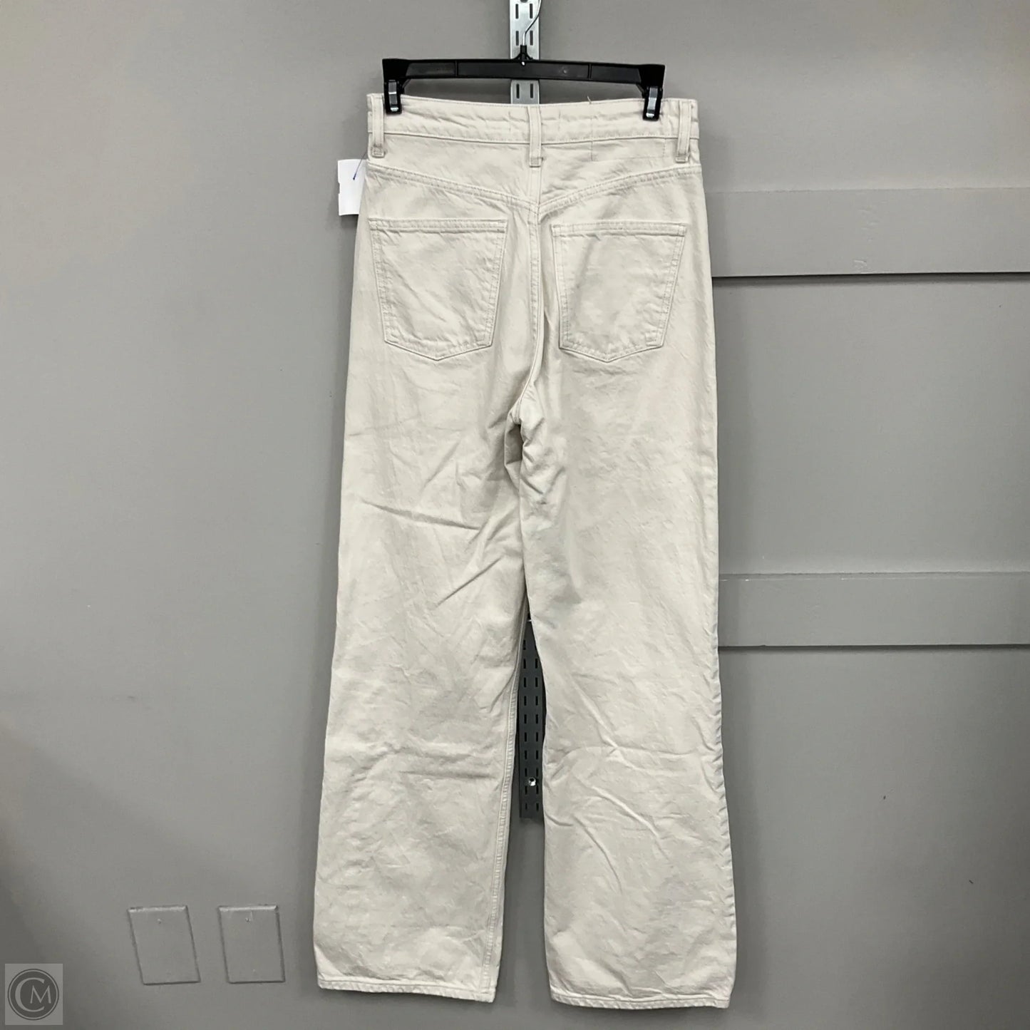 Jeans Wide Leg By Zara In Cream, Size: 4