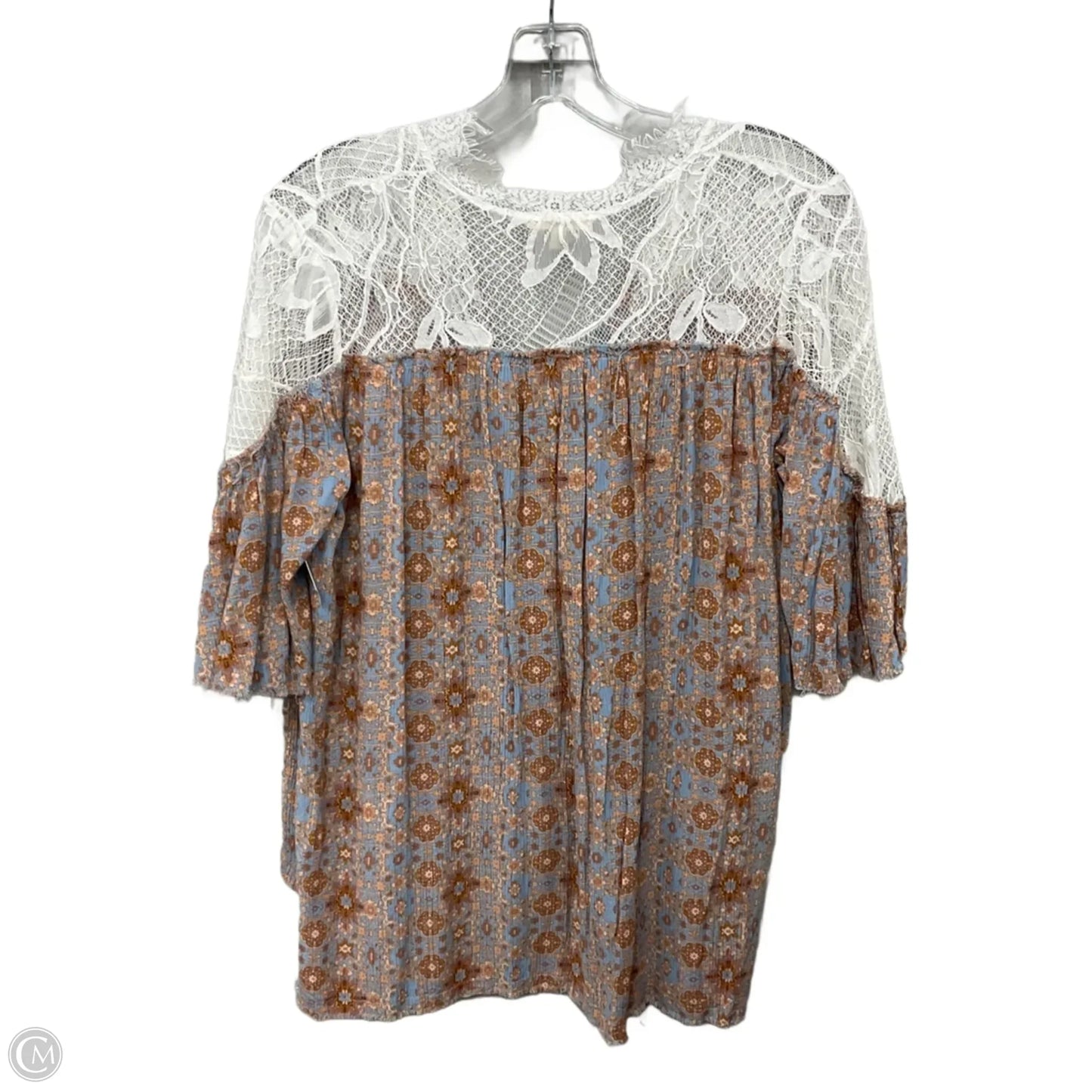 Top Short Sleeve By Gimmicks In Floral Print, Size: M
