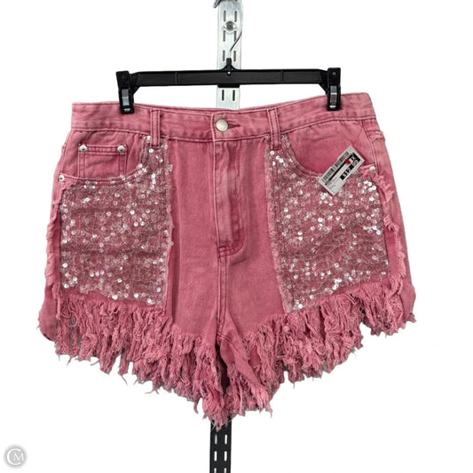 Shorts By Pol In Pink Denim, Size: L