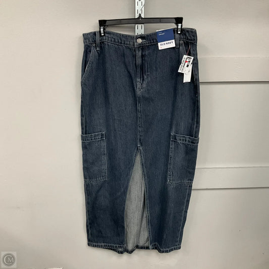 Skirt Midi By Old Navy In Blue Denim, Size: 6