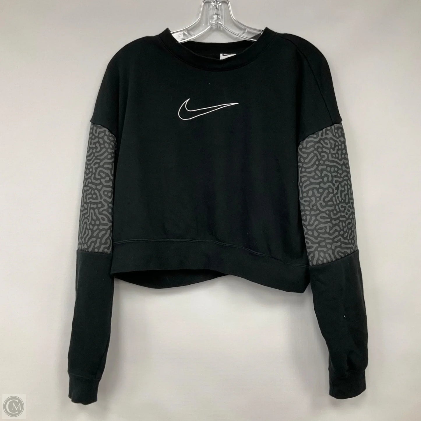 Cropped Sweatshirt Crewneck By Nike Apparel In Black, Size: M