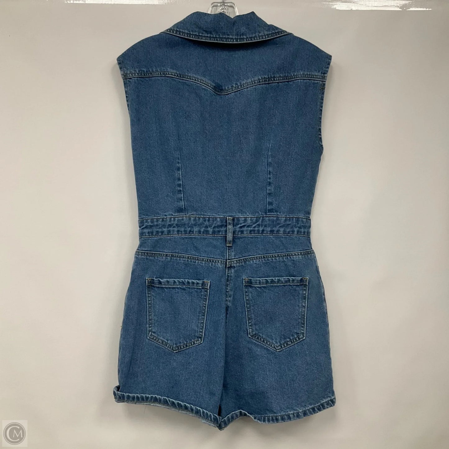 Romper By Shein In Blue Denim, Size: M
