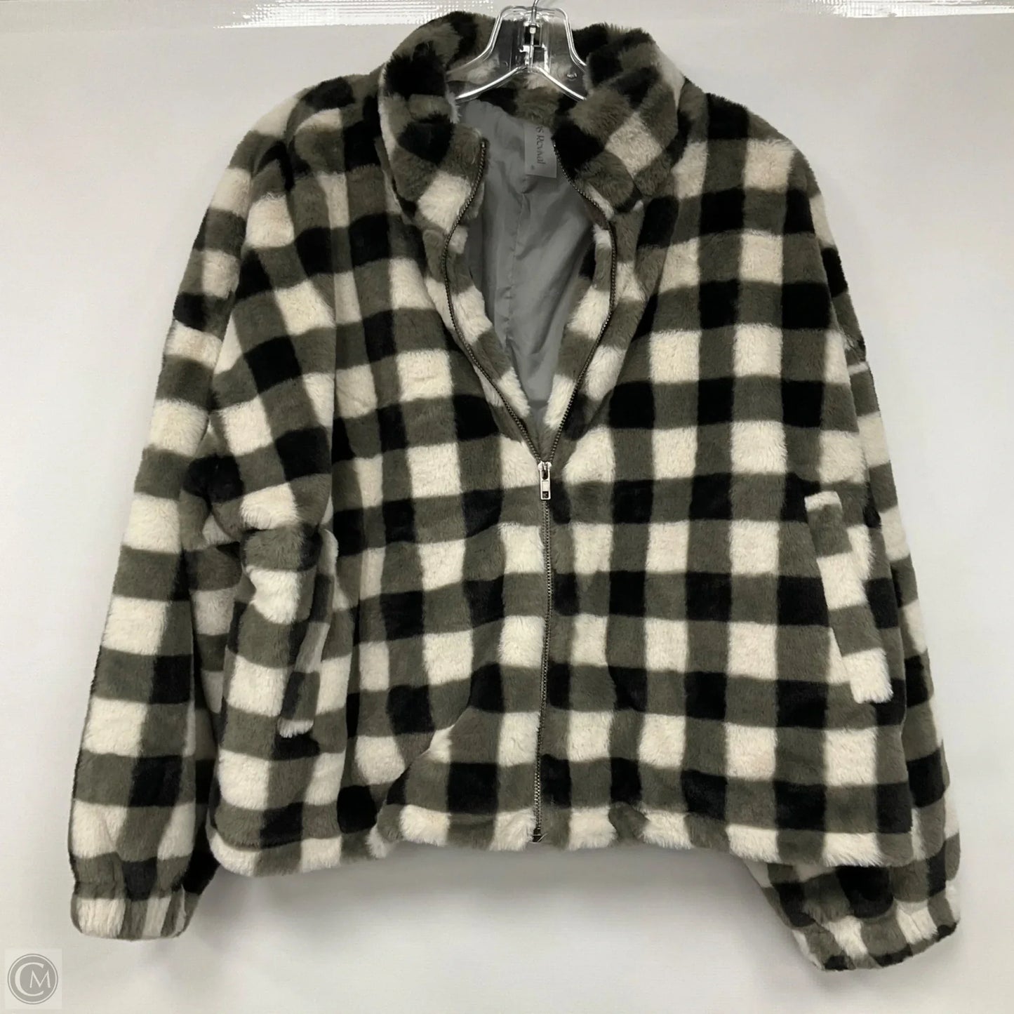 Jacket Faux Fur & Sherpa By As Revival In Plaid Pattern, Size: S
