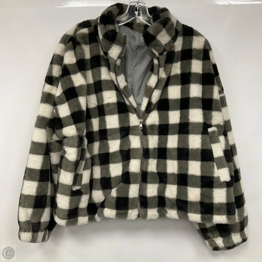 Jacket Faux Fur & Sherpa By As Revival In Plaid Pattern, Size: S