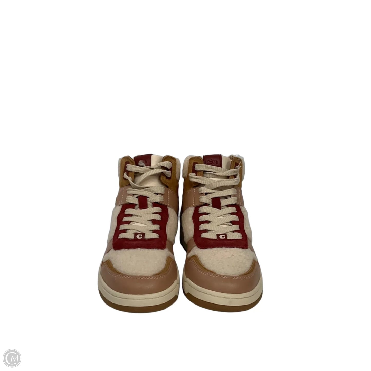 Shoes Designer By Coach In Cream & Pink, Size: 7.5