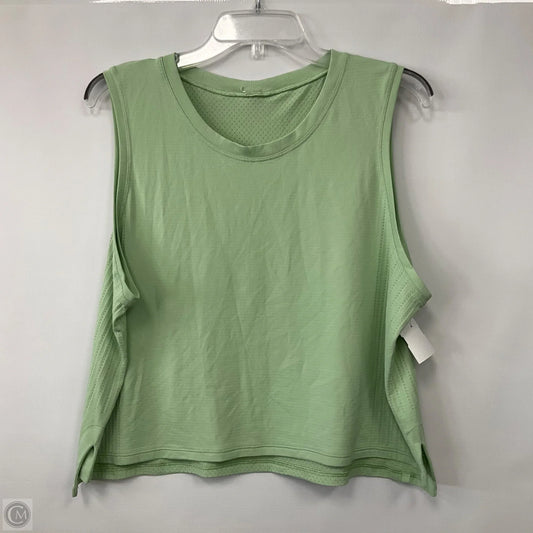 Athletic Tank Top By Lululemon In Green, Size: 12