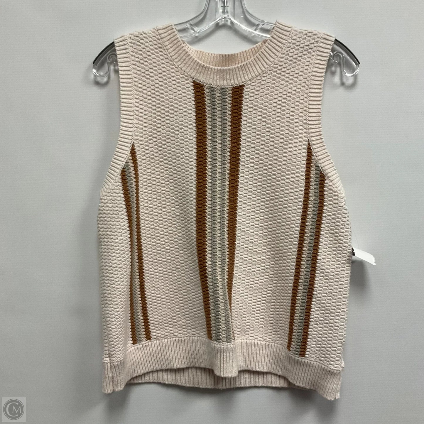 Vest Sweater By Hem & Thread In Cream, Size: M