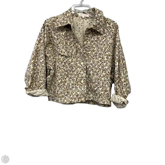 Jacket Denim By Solitaire In Floral Print, Size: S