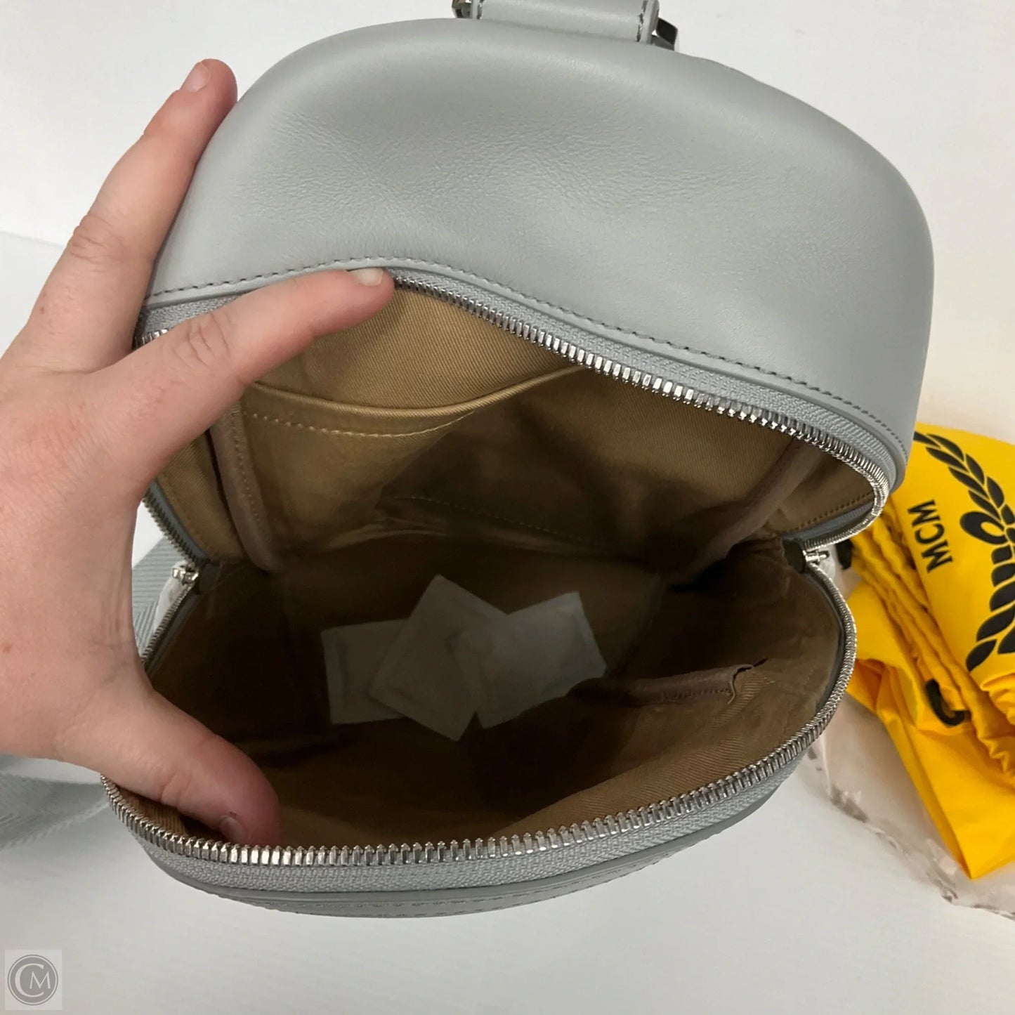 Backpack Luxury Designer By Mcm, Size: Small