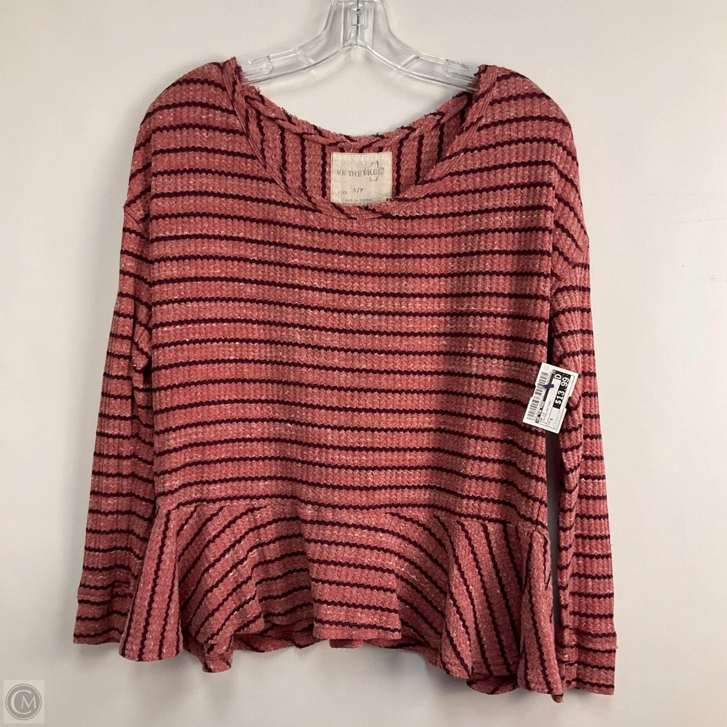 Top Long Sleeve By We The Free In Striped Pattern, Size: S