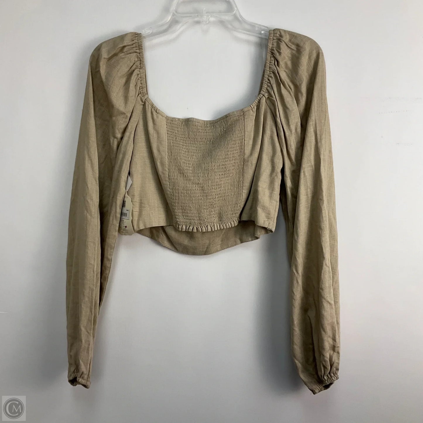 Top Long Sleeve By Altard State In Tan, Size: L