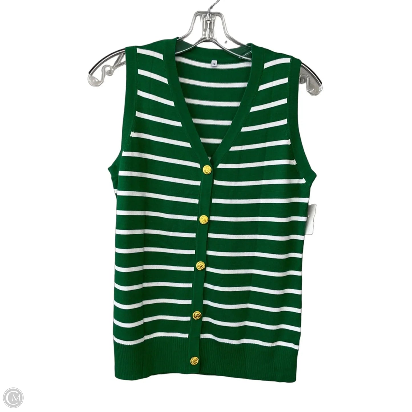 Vest Sweater By Cmf In Green, Size: S