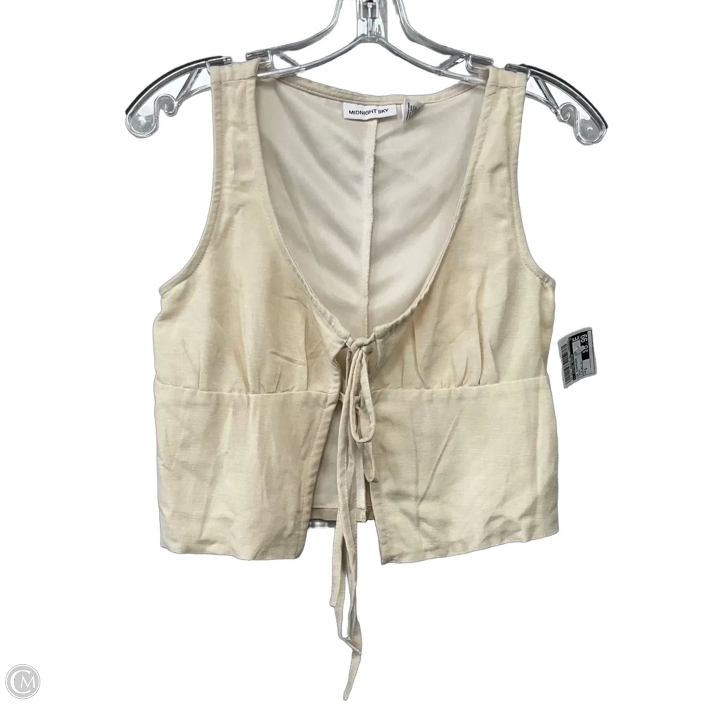 Top Sleeveless By Midnight Sky In Cream, Size: S