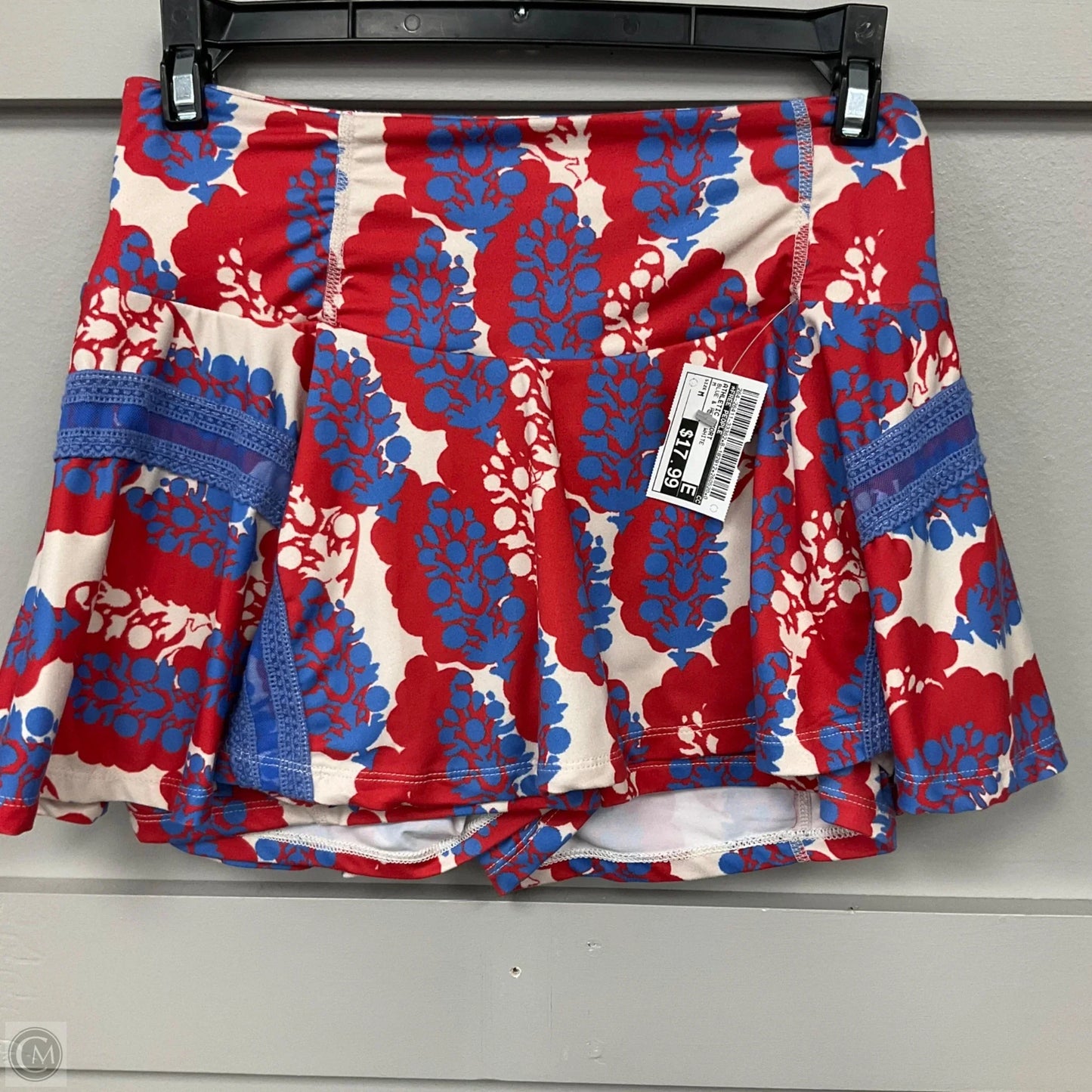 Athletic Skort By Free People In Blue & Red & White, Size: M