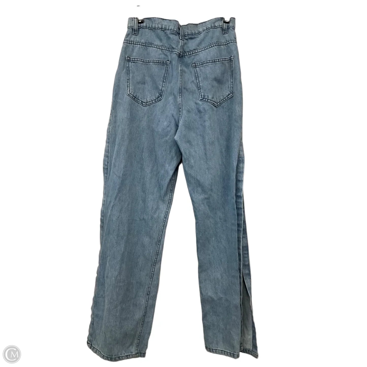 Jeans Wide Leg By Pretty Little Thing In Blue Denim, Size: 8