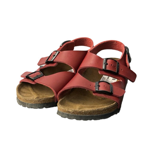 Sandals Flats By Birkenstock In Red, Size: 6