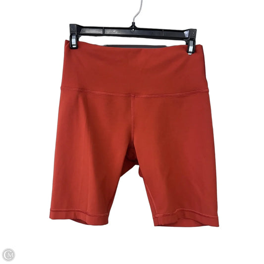 Athletic Shorts By Lululemon In Orange, Size: 8