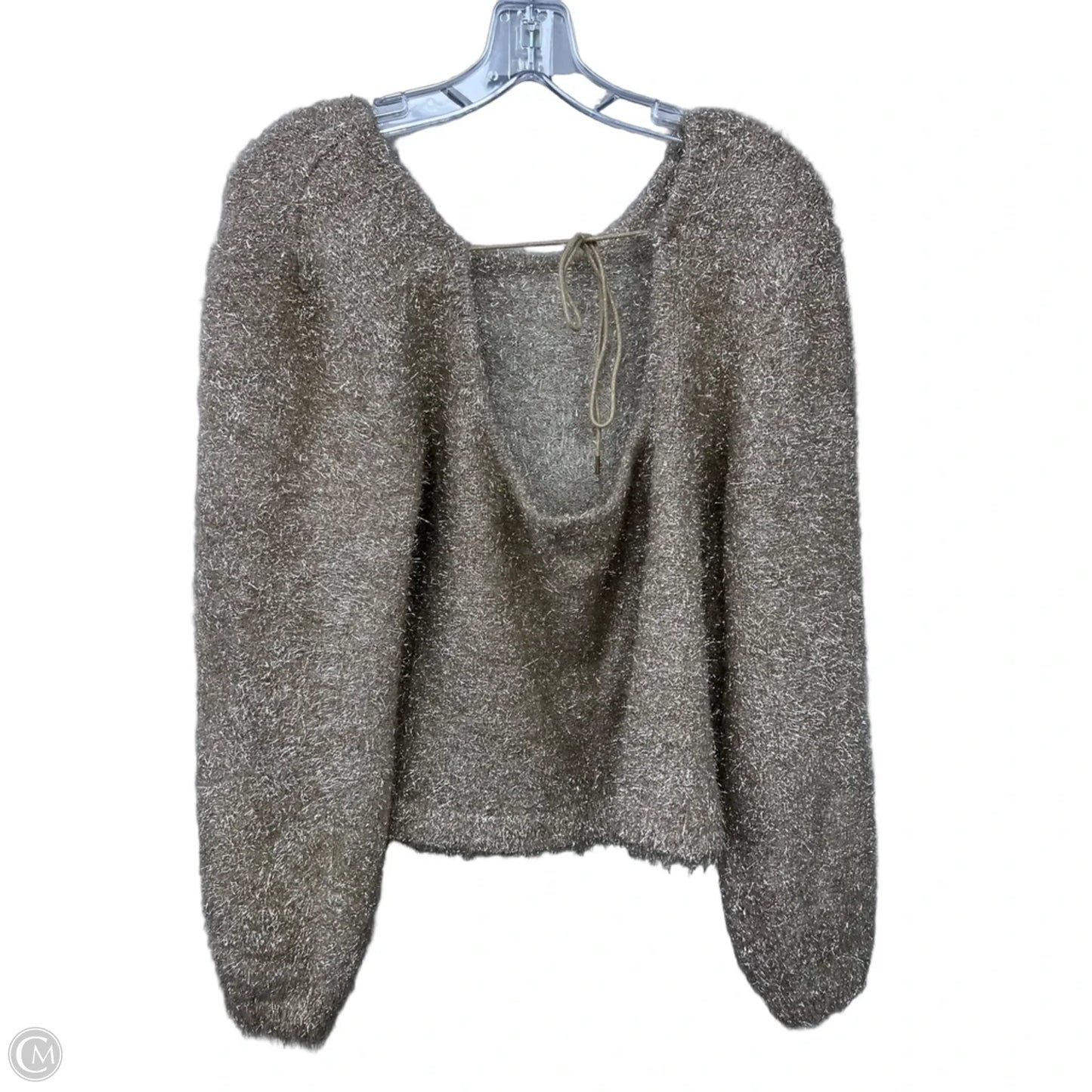 Sweater By Anthropologie In Gold, Size: Xl