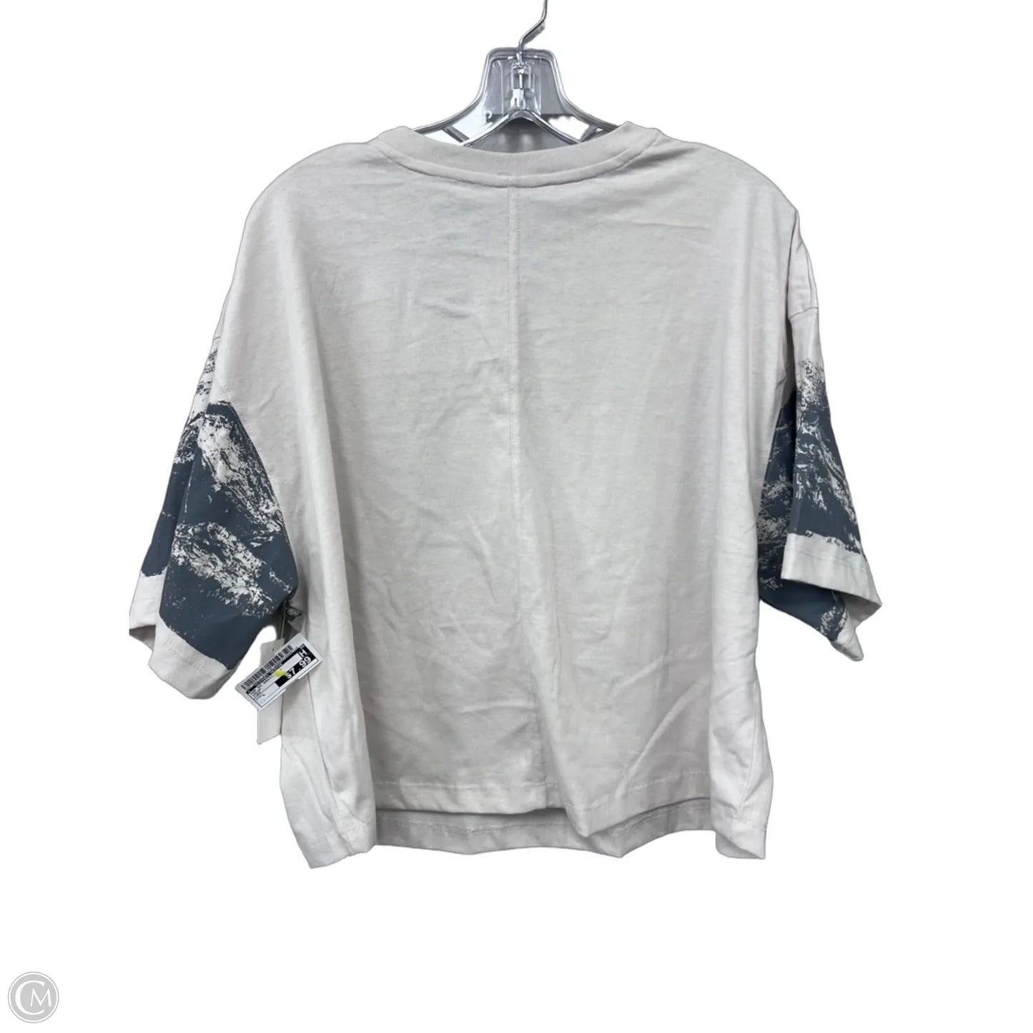 Top Short Sleeve Basic By Clothes Mentor In Cream, Size: L