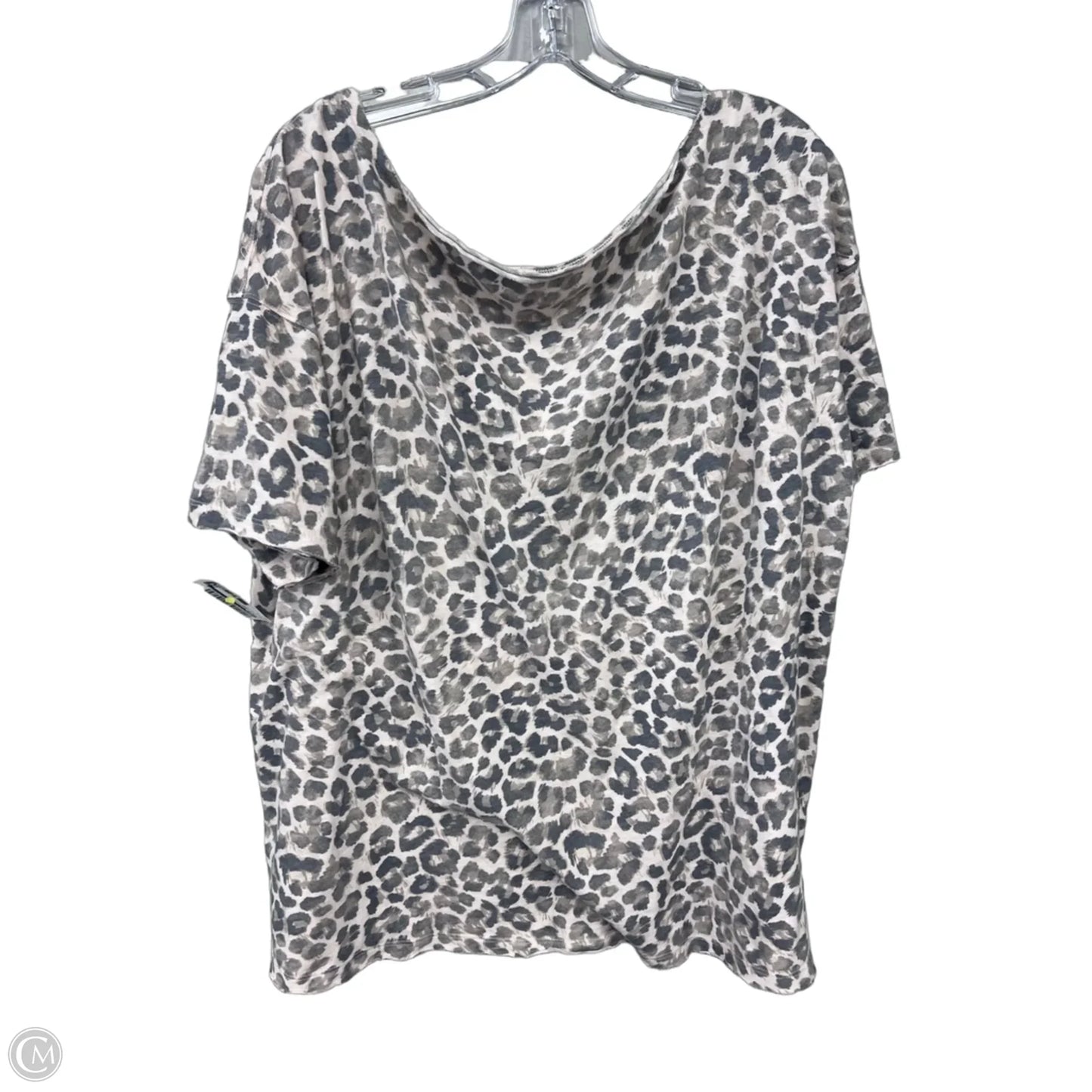 Top Short Sleeve Basic By Aerie In Animal Print, Size: L