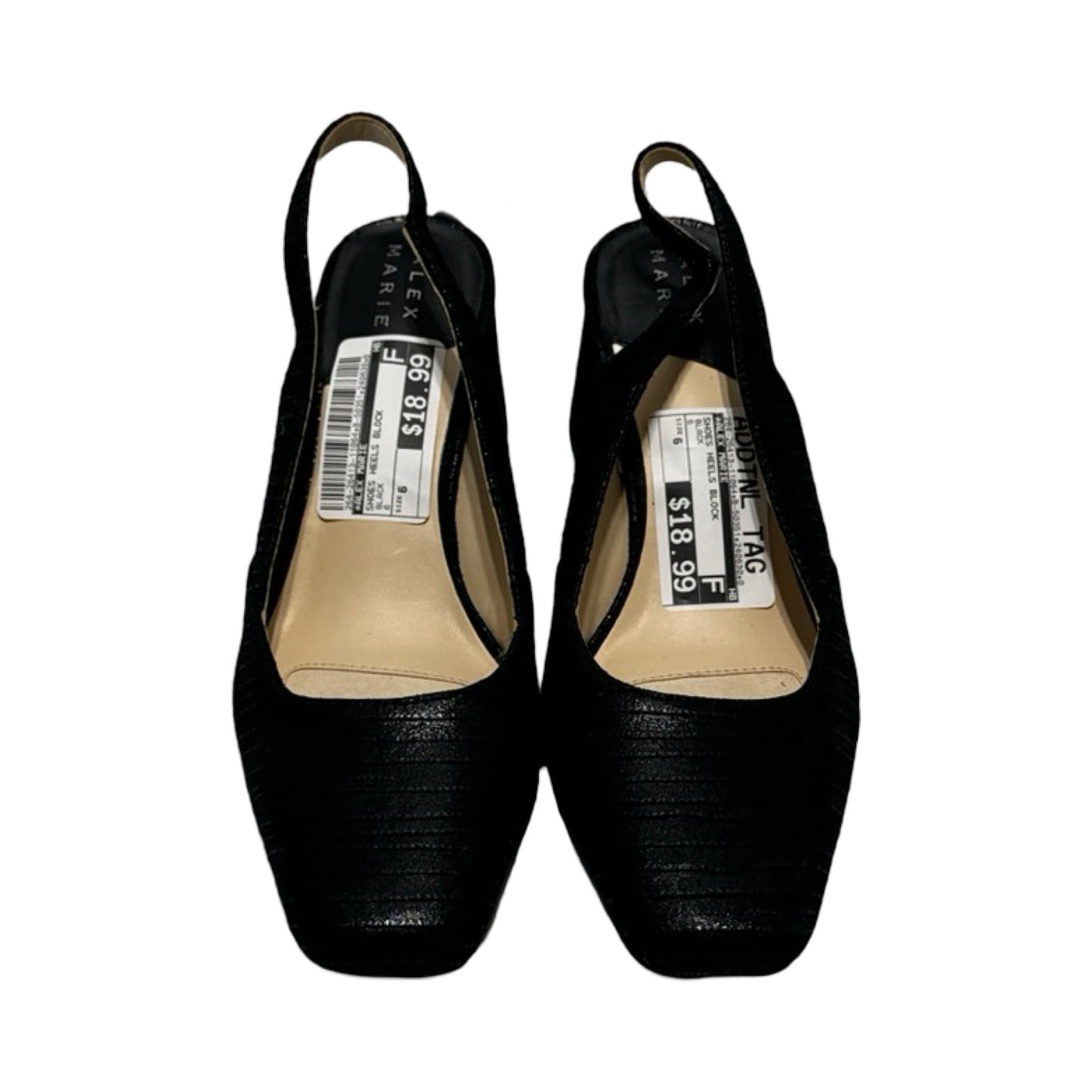 Black Shoes Heels Block Alex Marie, Size 6
