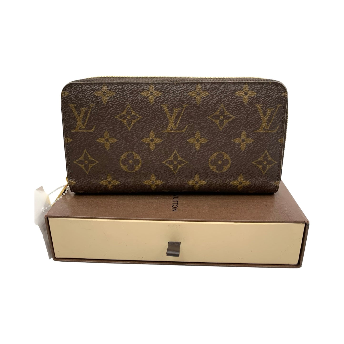 2021 Zippy Wallet Luxury Designer By Louis Vuitton in Monogram Brown, Size: Medium