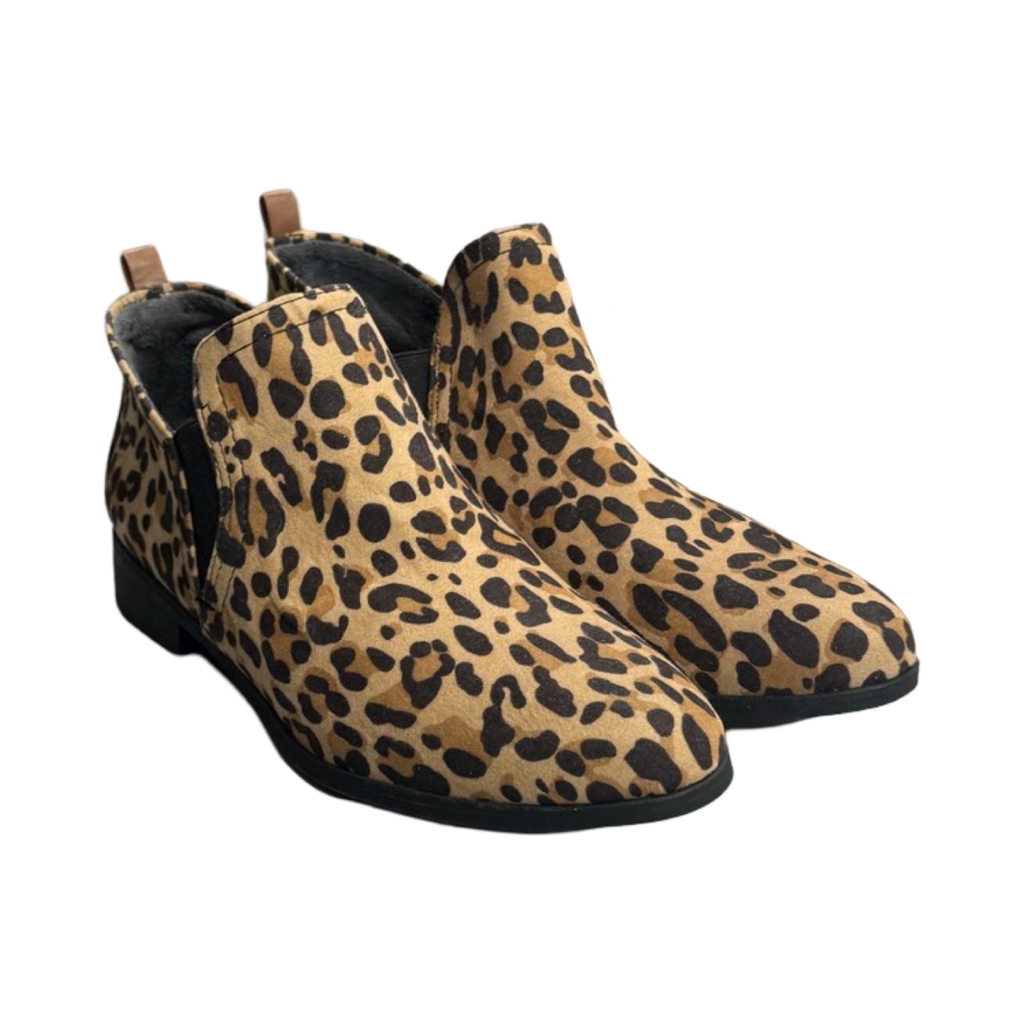 Boots Ankle Heels By Dr Scholls In Animal Print, Size: 7.5