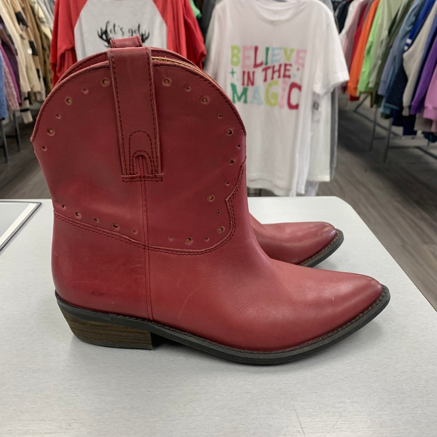 Boots Western By Lucky Brand In Red, Size: 7.5