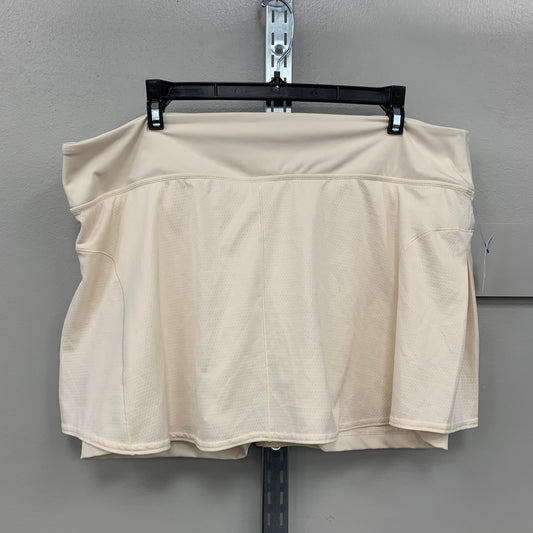 Athletic Skort By Adidas In Cream, Size: Xl