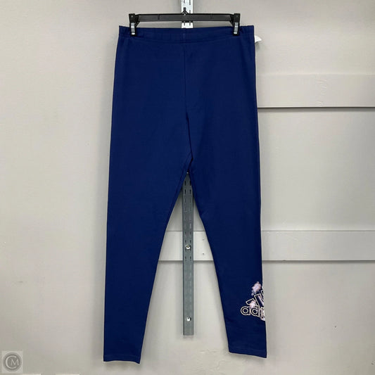 Athletic Leggings By Adidas In Blue, Size: M