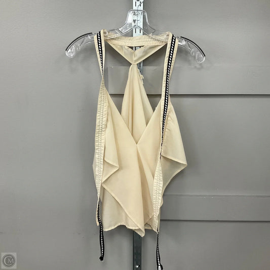 Top Sleeveless By Clothes Mentor In Cream, Size: M