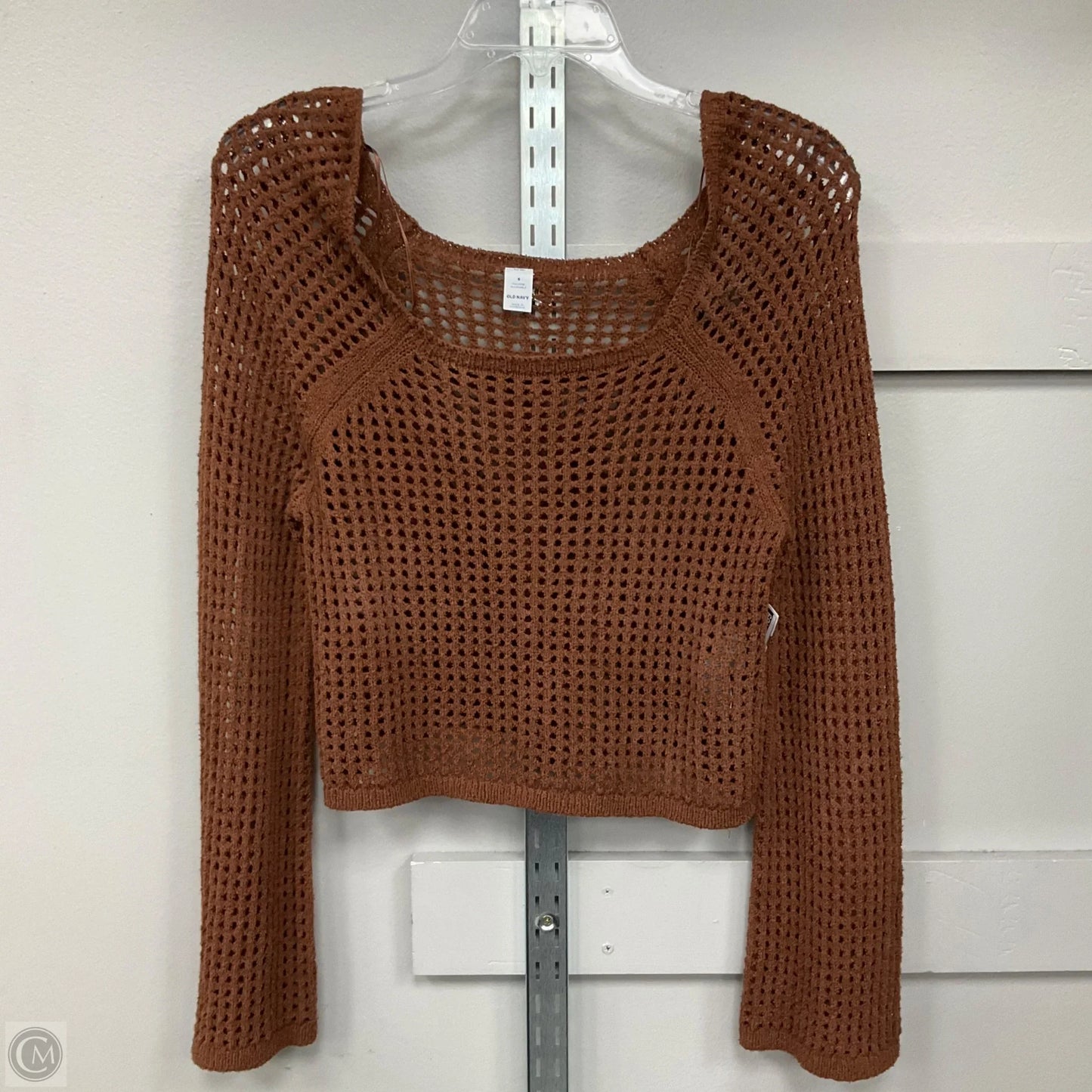 Top Long Sleeve By Old Navy In Brown, Size: S