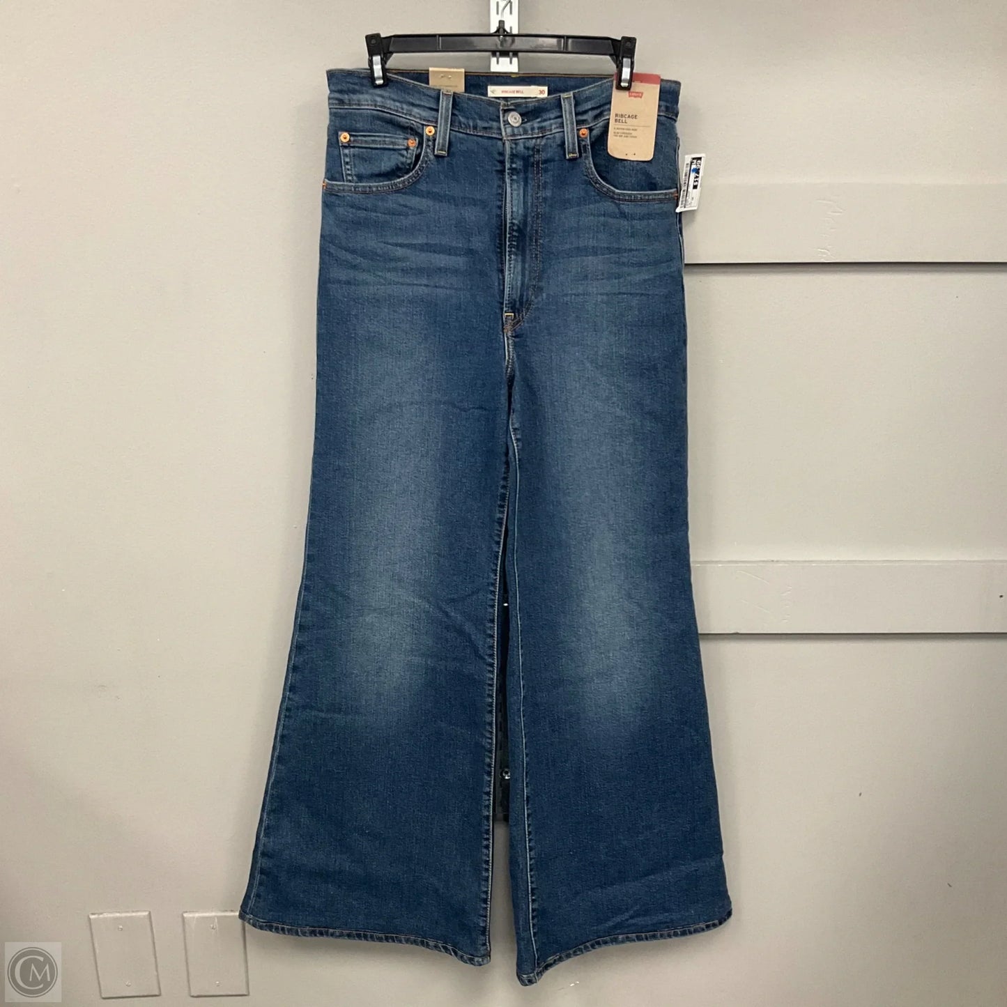 Jeans Wide Leg By Levis In Blue Denim, Size: 10