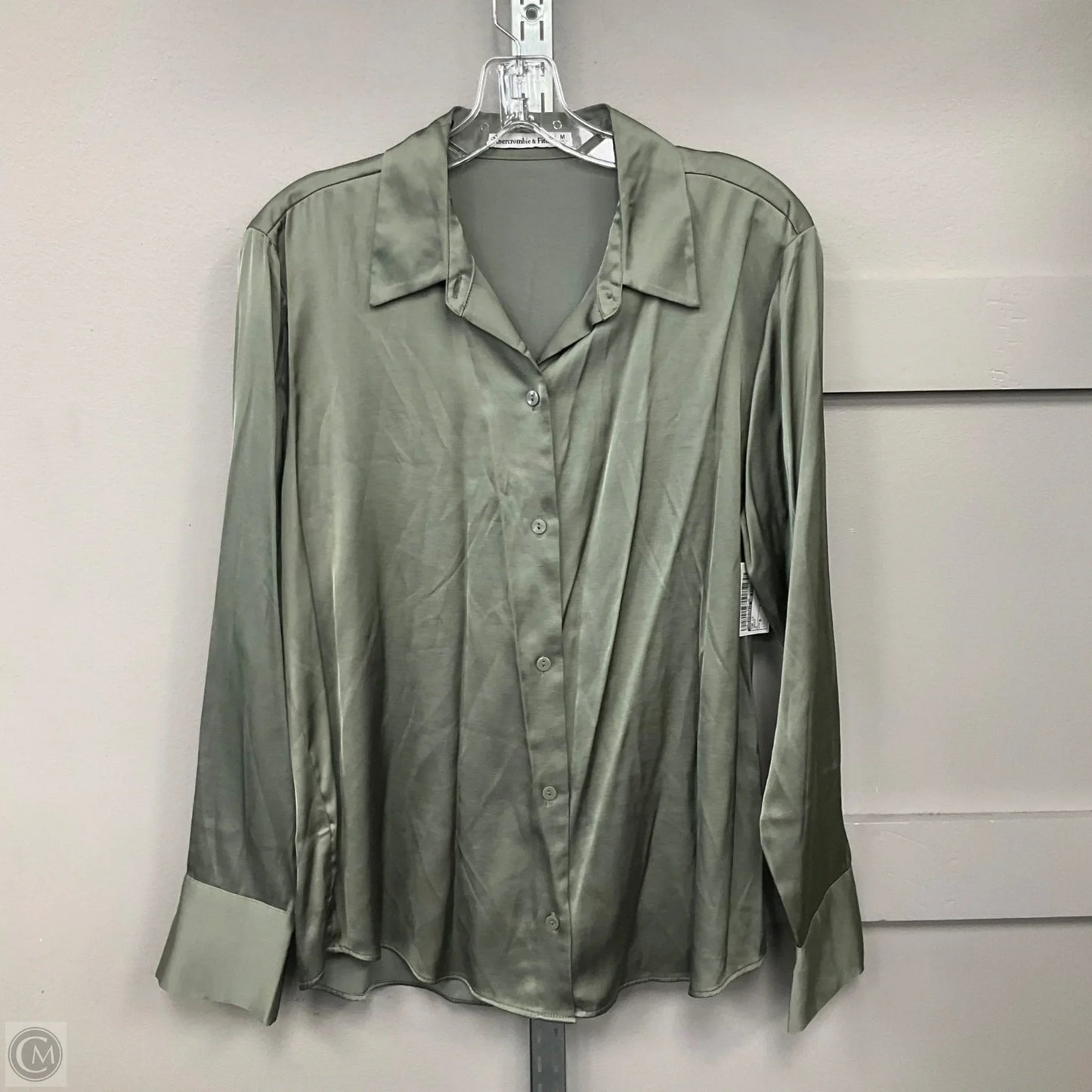 Top Long Sleeve By Abercrombie And Fitch In Green, Size: M
