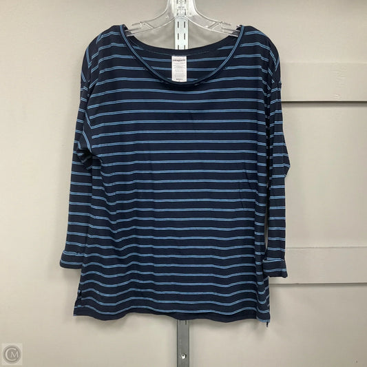 Top Long Sleeve Basic By Patagonia In Striped Pattern, Size: Xl