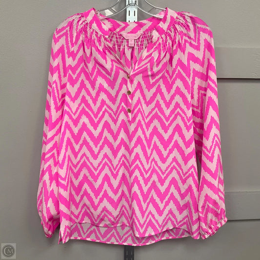 Top Long Sleeve Designer By Lilly Pulitzer In Pink, Size: Xs