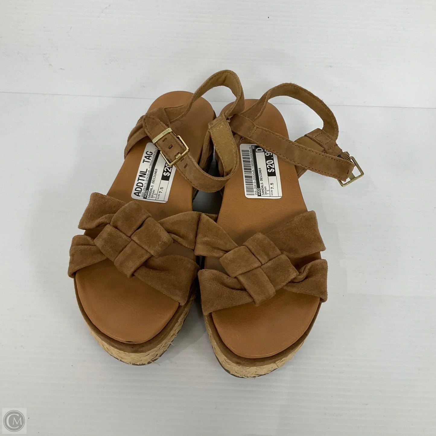 Sandals Designer By Ugg In Brown, Size: 7.5