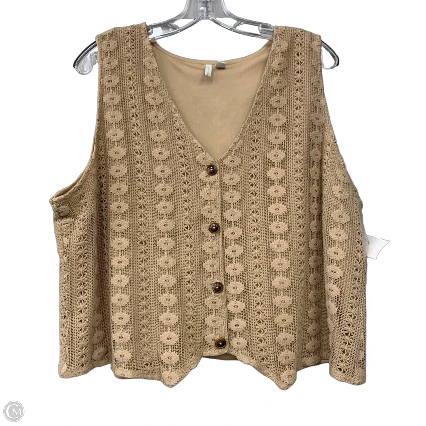 Vest Other By Cato In Brown, Size: Xxl