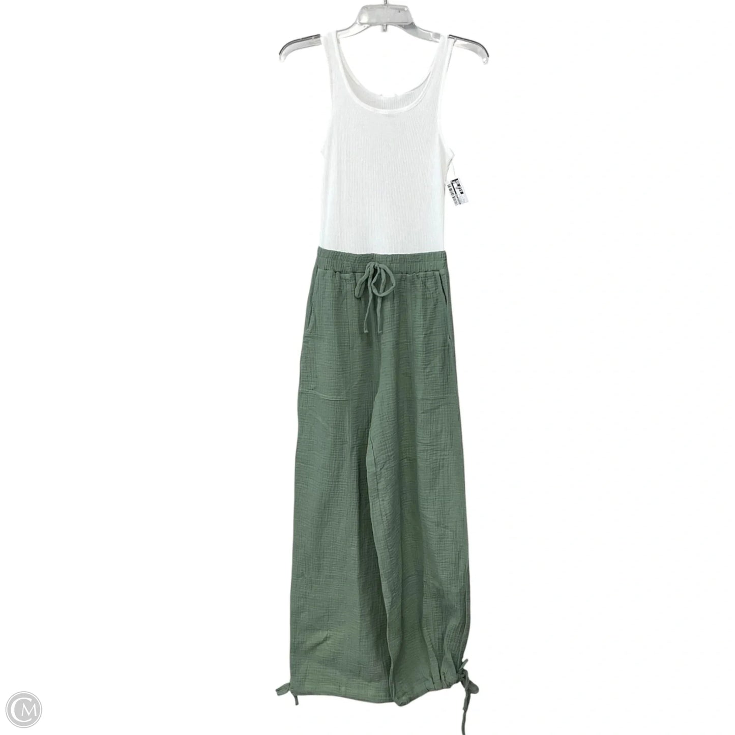 Jumpsuit By Fashion Nova In Green & White, Size: S
