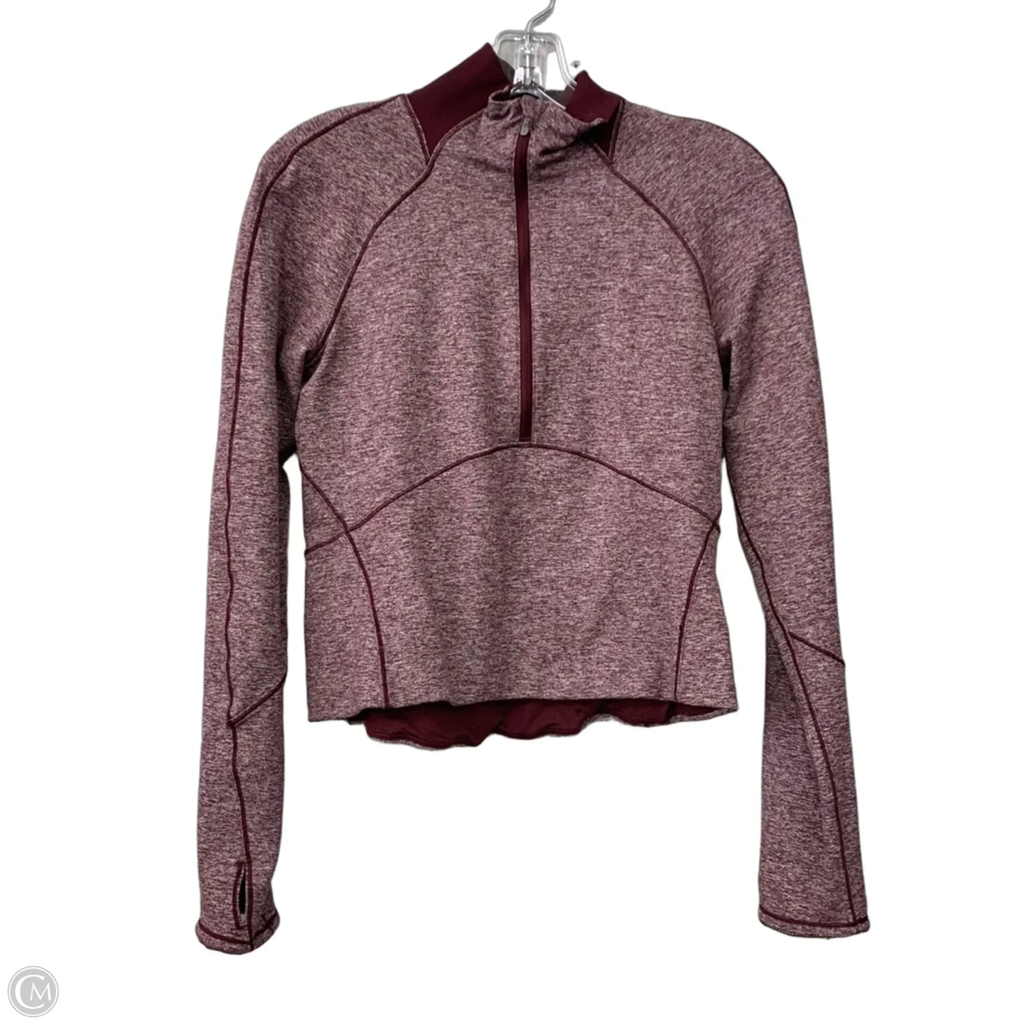 Athletic Sweatshirt Collar By Lululemon In Maroon, Size: 6